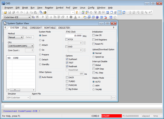 How to Configure Debugging for Cortex-A9 Dual-Core Using CodeViser