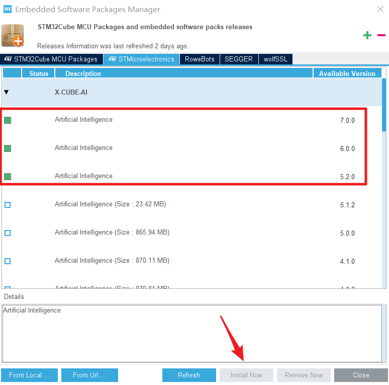 Running Neural Network Algorithms on STM32 Microcontrollers