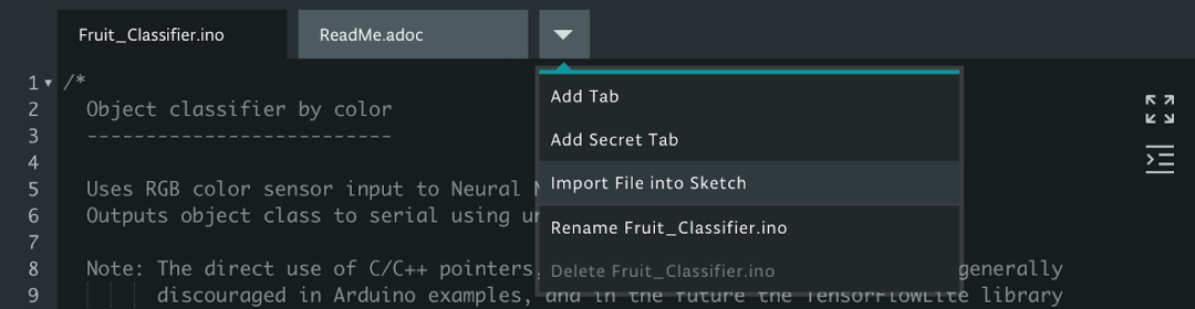 Quick Fruit Recognition Using Arduino and TensorFlow Lite Micro