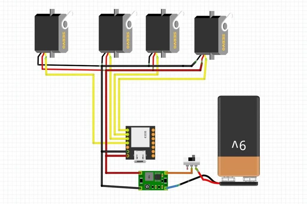 Building a Minimalist Mechanical Ant with ESP32 and Three Servos