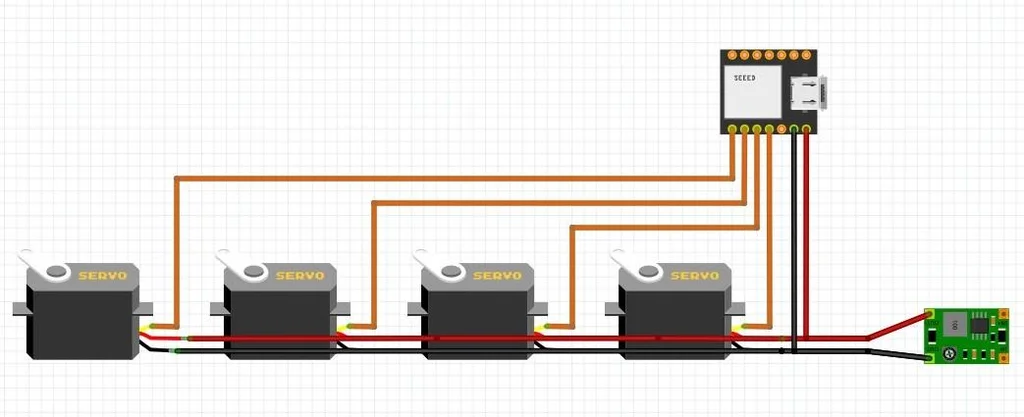 Building a Minimalist Mechanical Ant with ESP32 and Three Servos